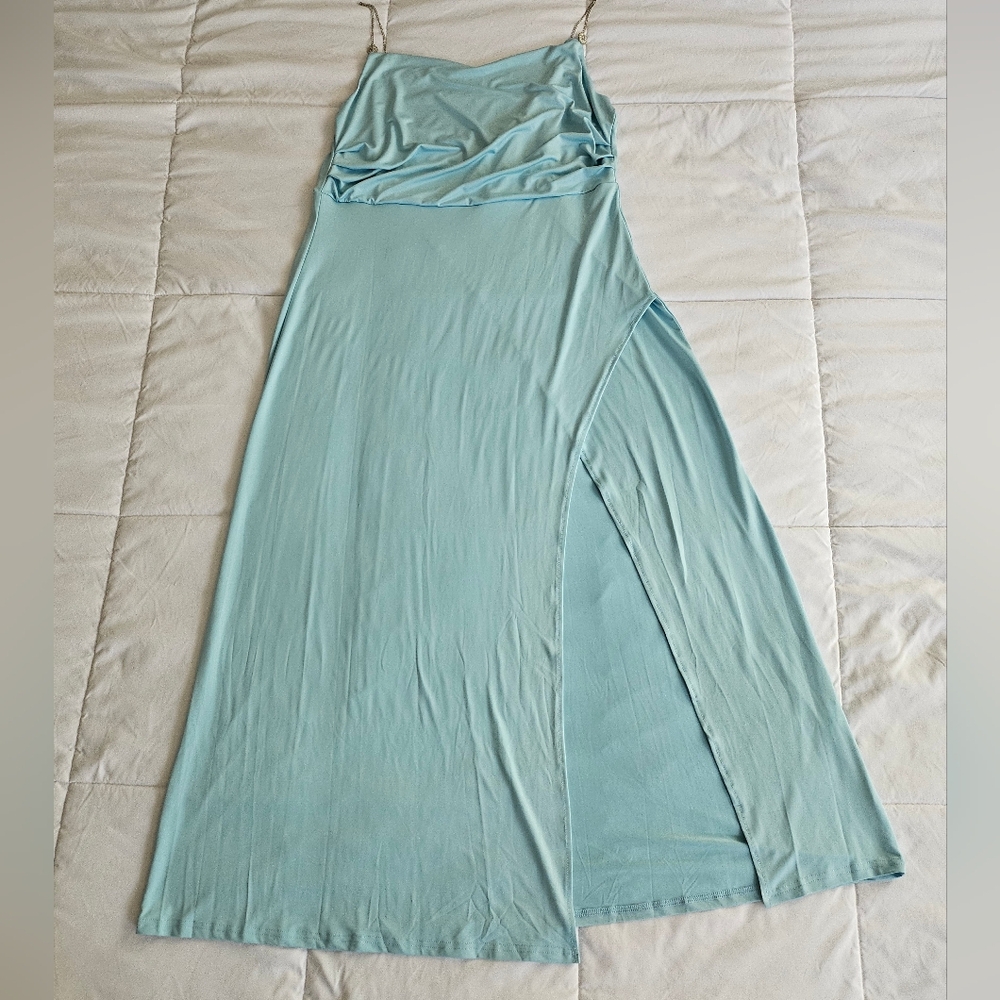 Elegant Blue Midi Dress
